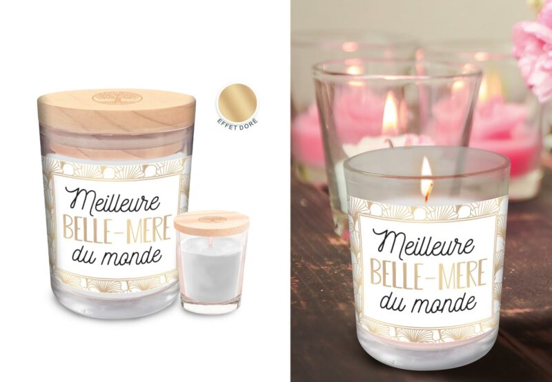 Bougie en verre "belle-mère"