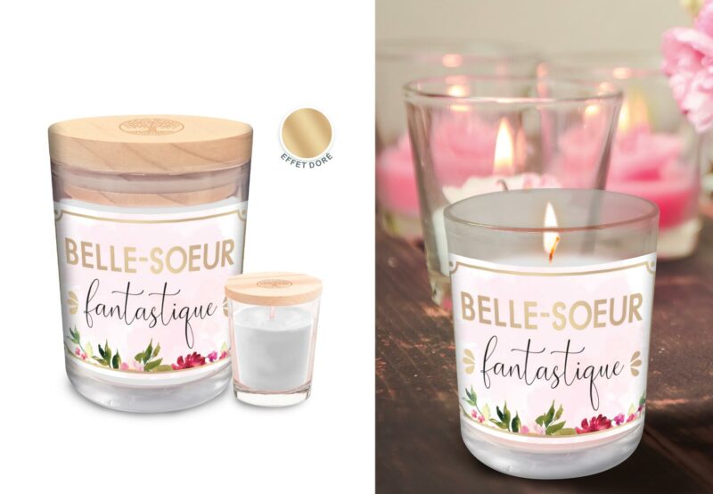 Bougie en verre "belle sœur"