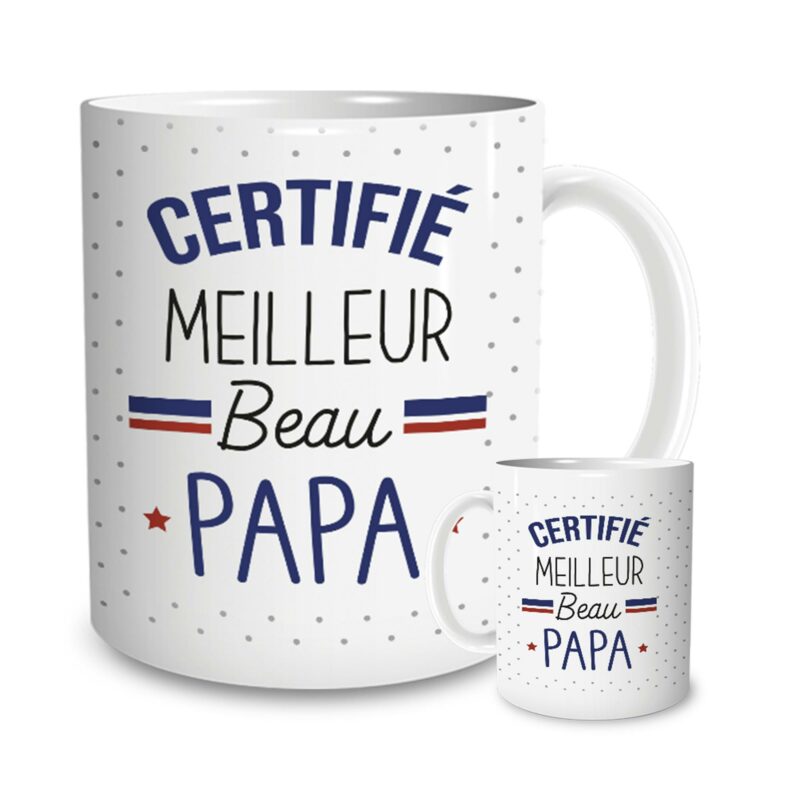 Mug Certifié Meilleur Beau Papa – Image 2