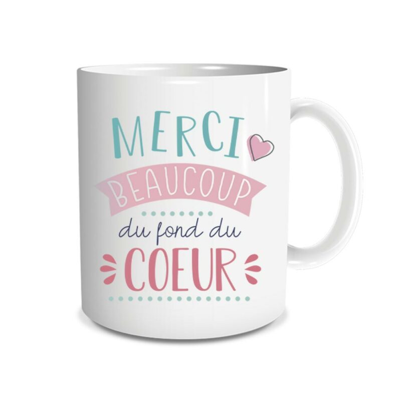 Mug Merci Beaucoup Du Fond du Cœur