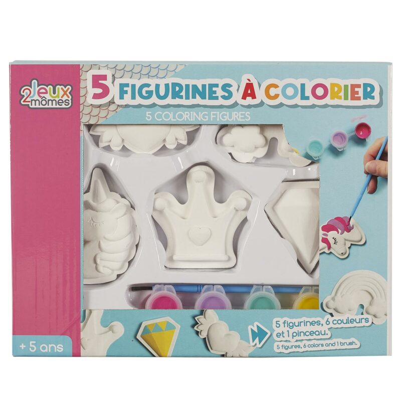 5 figurines à colorier